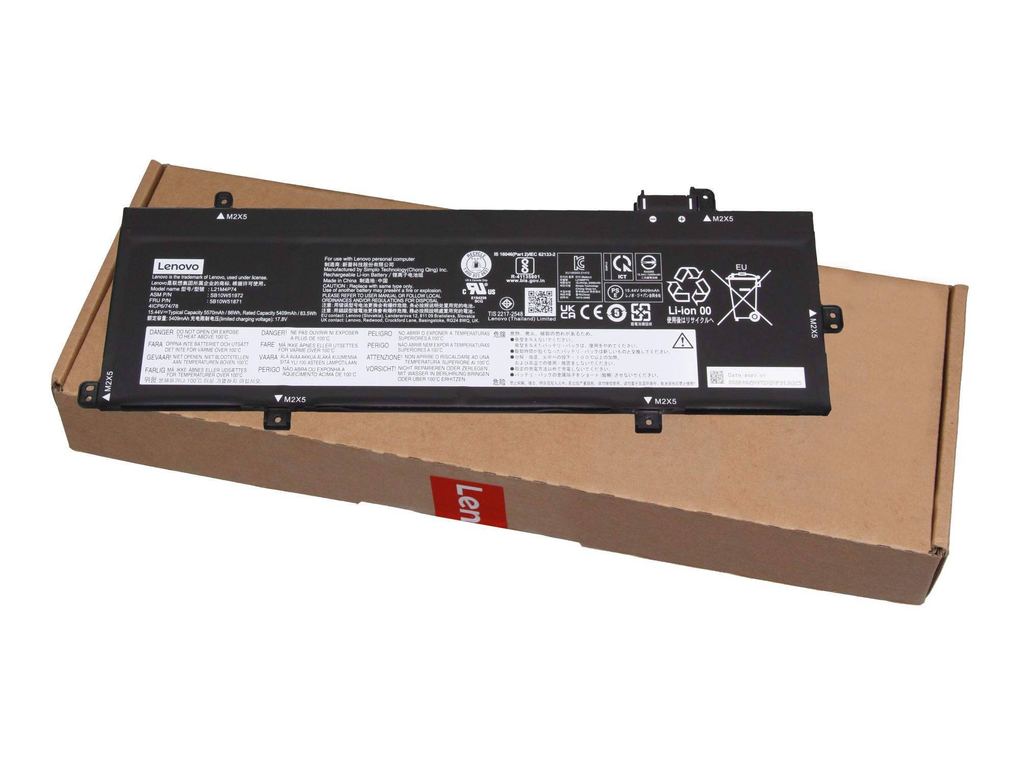 86Wh Internal Lithium-Ion Battery - Batterie - 5.570 mAh