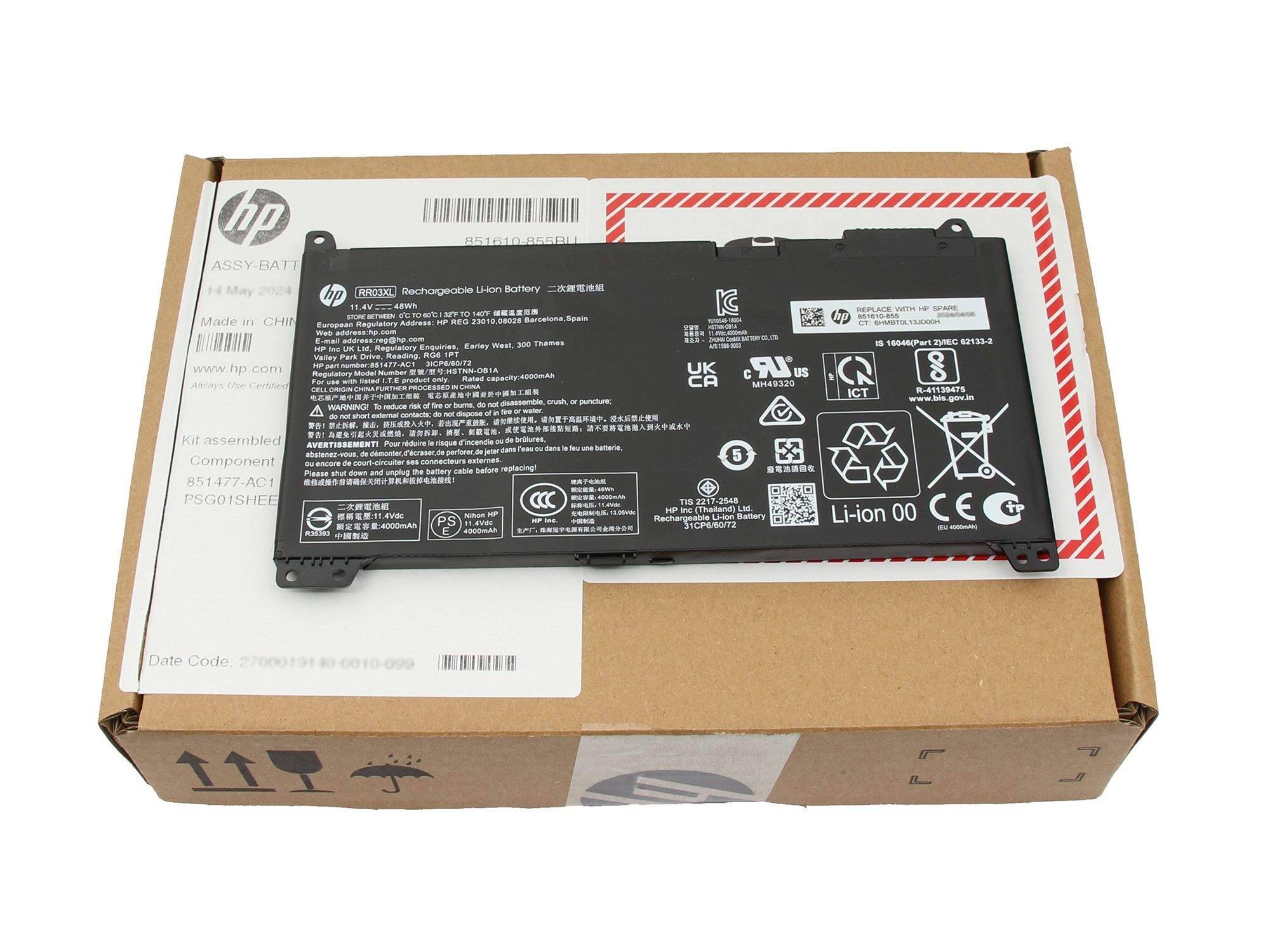 HP Akku 48Wh Original 4.385 mAh 11,4 V