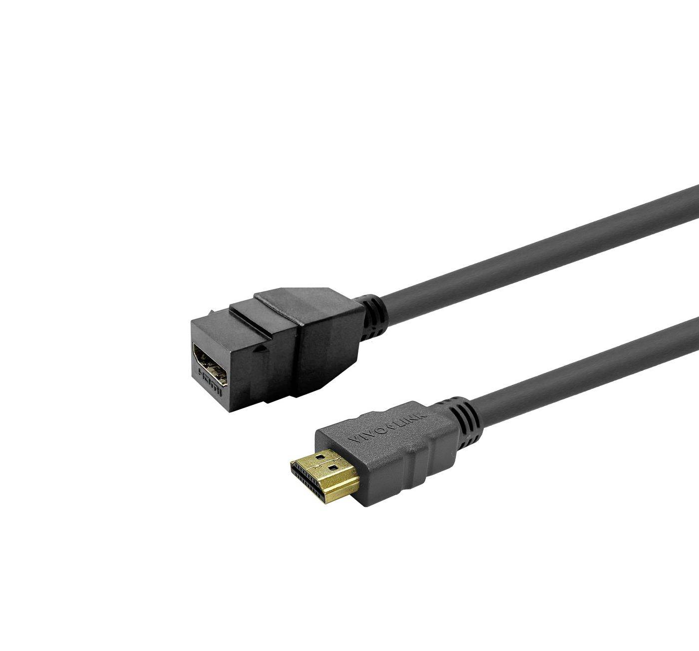 VivoLink Keystone Black HDMI Female to Male - Digital/Display/Video