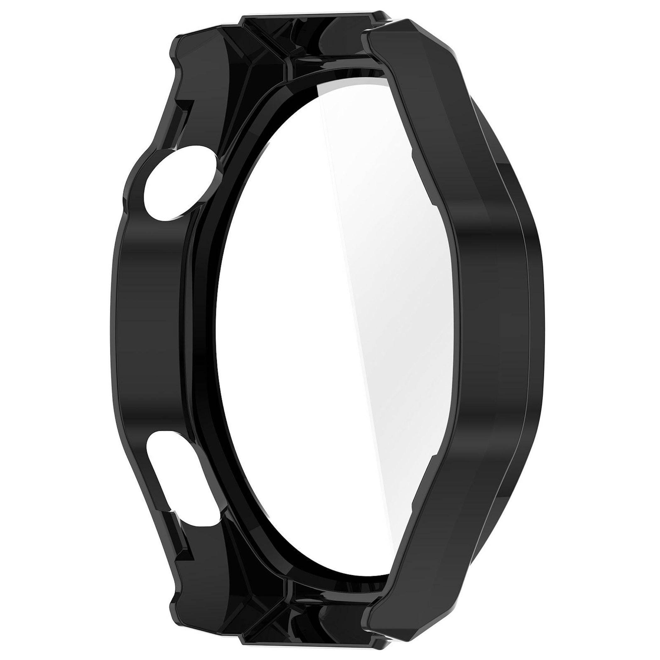Für Honor Watch 5 Ultra Kunststoff Design Schutzhülle + 9H Hart Glas Schwarz