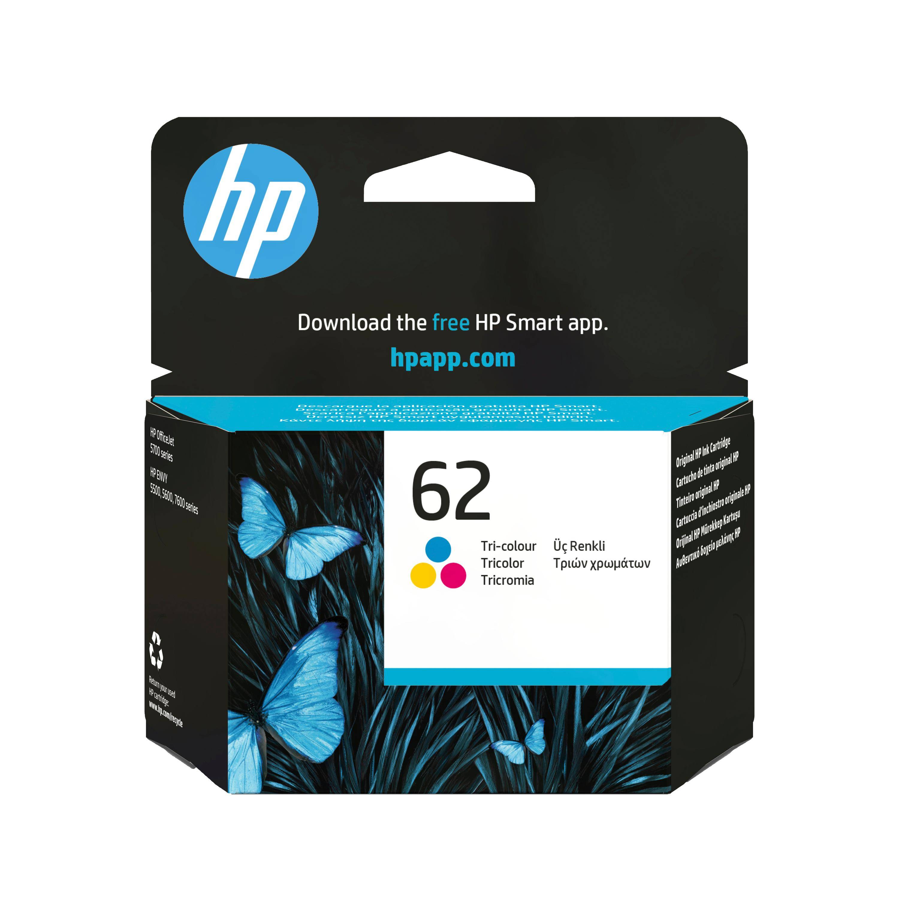 HP 62 mehrere Farben Druckerpatrone C2P06AE