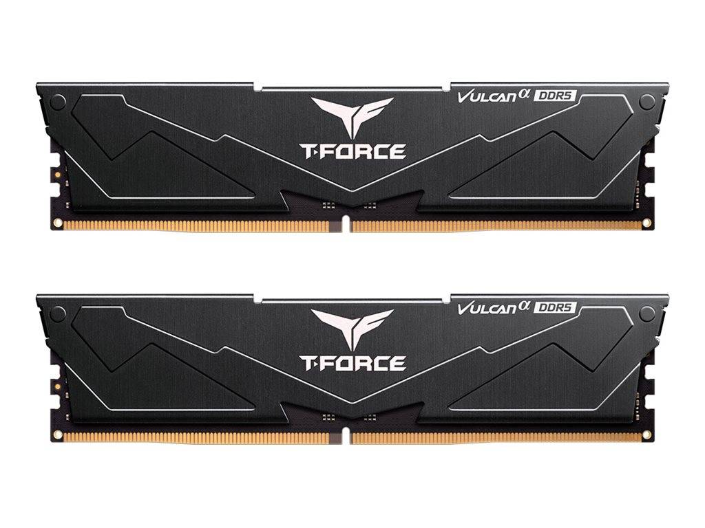 Team Group T-FORCE VULCAN? FLABD532G6000HC30DC01, 32 GB, 2 x 16 GB, DDR5, 6000 MHz, 288-pin DIMM, Schwarz