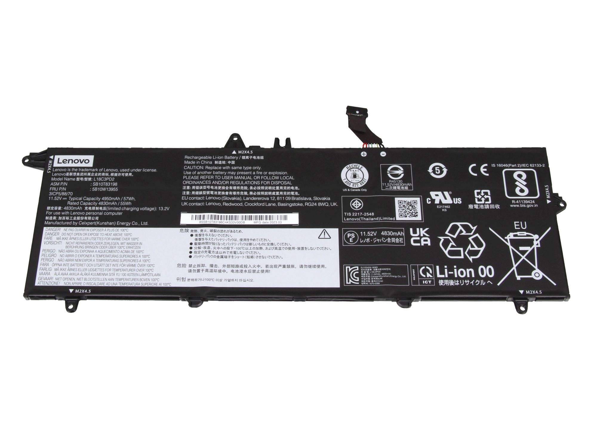 Laptop-Batterie - Lithium-Ionen - 3