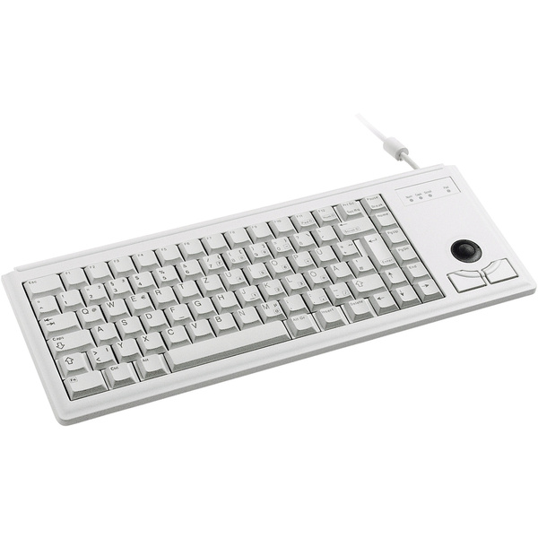 Cherry Compact-Keyboard G84-4400 PS2 Tastatur Deutsch, QWERTZ Grau Integrierter Trackball, Maustasten, 19" Anwendungen