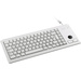 Cherry Compact-Keyboard G84-4400 PS2 Tastatur Deutsch, QWERTZ, Windows® Grau Integrierter Trackball, Maustasten, 19" Anwendungen