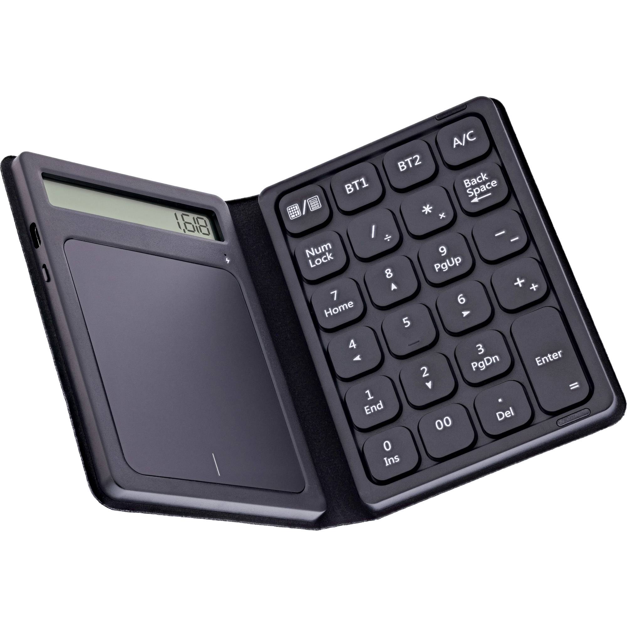 InLine® Bluetooth Nummernblock mit Touchpad, Display, faltbar, schwarz Eingabe / Ausgabe Mäuse &amp;