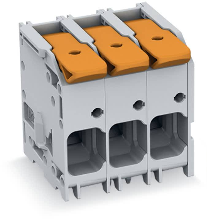 WAGO 2616-1102 Leiterplattenklemme, Hebel, 16 mm², Rastermaß 10 mm, 2-polig