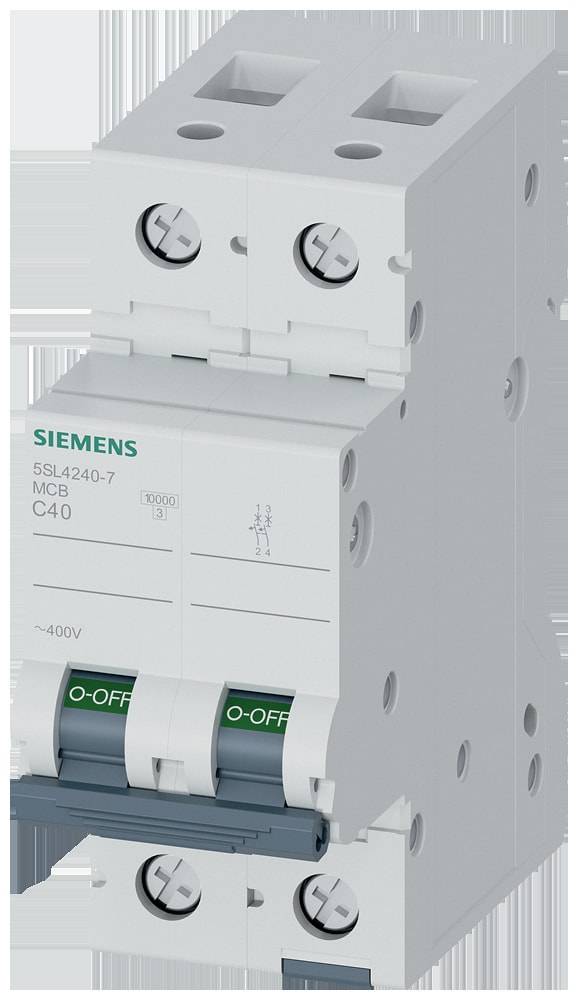 Siemens Dig.Industr. Leitungsschutzschalter 400V,10KA,2p.,C,40A 5SL4240-7