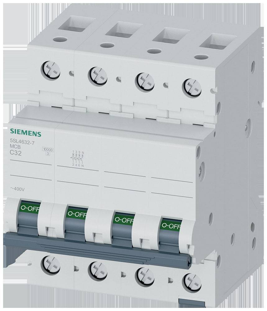 Siemens Dig.Industr. Leitungsschutzschalter 400V,10KA,3+N,32A 5SL4632-7