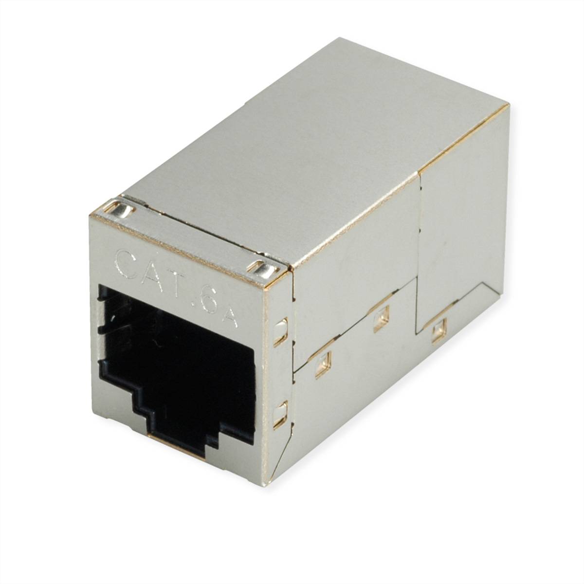 Roline RJ-45 Kupplung geschirmt, Cat.6A (Class EA), silberfarben