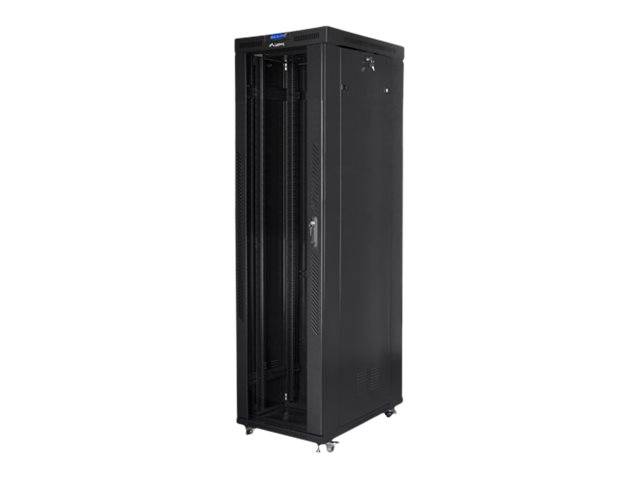 Lanberg Schrank Netzwerkschrank - mit 4 Lüfter, Display - Schwarz, RAL 9004 - 47U - 48.3 cm (19")