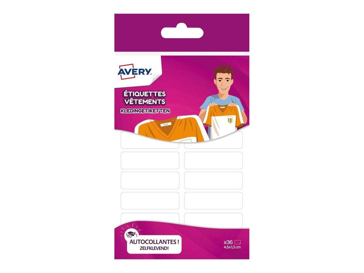 AVERY Zweckform Namensetiketten weiß 46,0 x 13,0 mm, 36 St. Tinte & Toner Papier