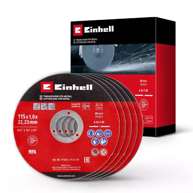 Einhell 5 Trennscheiben 115 mmEinhell 5 Trennscheiben 115 mmZubehörtyp: