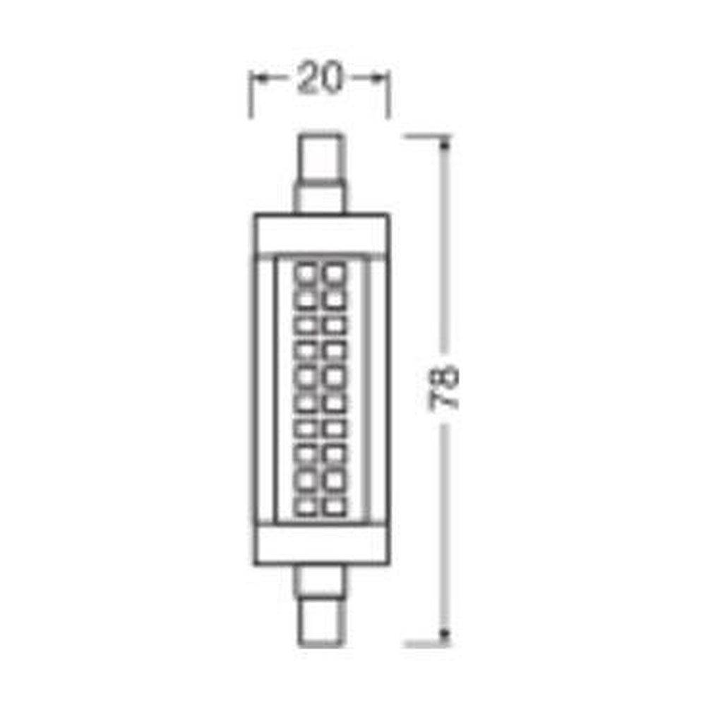 LEDVANCE - LED-Lampe R7s 78mm 827 dim. L.SlL7875300DP9.5827