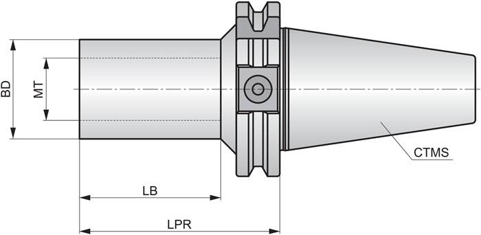 PRAMET Halter DIN 69871 Grundkör per-D. 32mm f. Morsekegel ISO 69871.40AD-MT.2.
