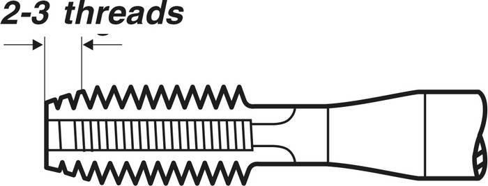 Handgewindebohrer Second M 5x0.8 extra lang, ISO 2283/D HSS-G Völkel