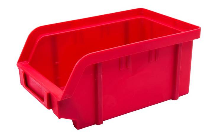 HÜNERSDORFF 654100 Sichtbox aus PS, Gr.4 rot