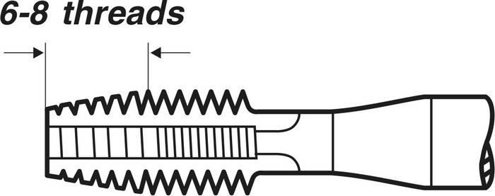 Handgewindebohrer Taper M 5x0.8 extra lang, ISO 2283/A HSS-G Völkel