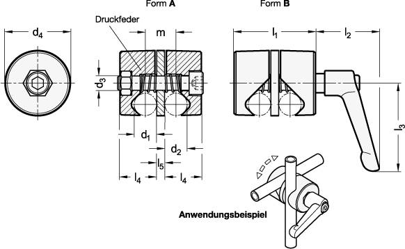 Gelenk-Klemmverbinder, Aluminium