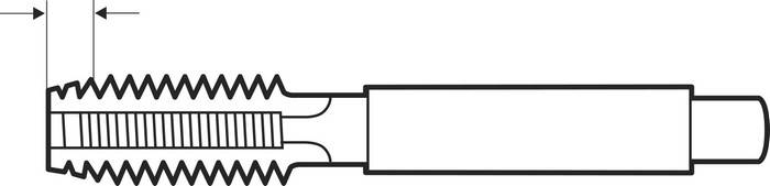 Handgewindebohrer Fertigschneider M 2,5x0,45, DIN 352/ HSS-G Völkel