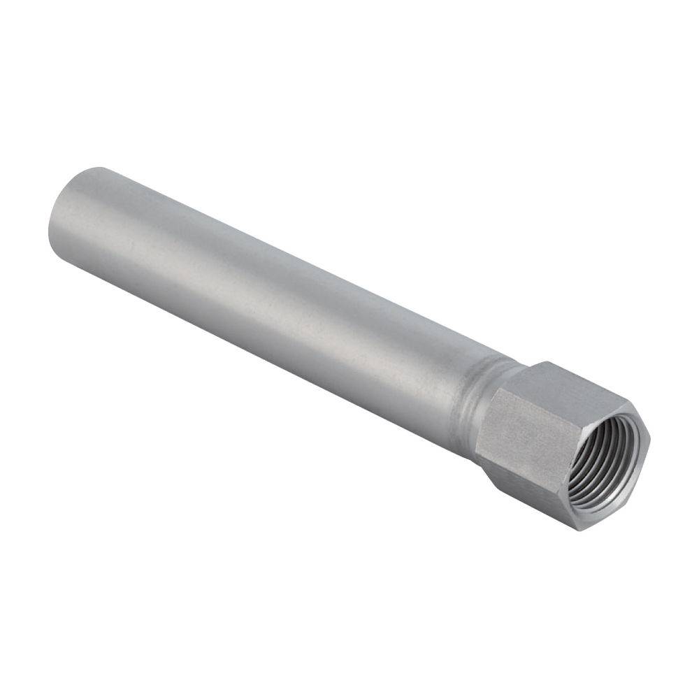 Geberit Mapress Edelstahl Übergang mit Innengewinde, Einschubende lang D 18mm, Rp 1/2"