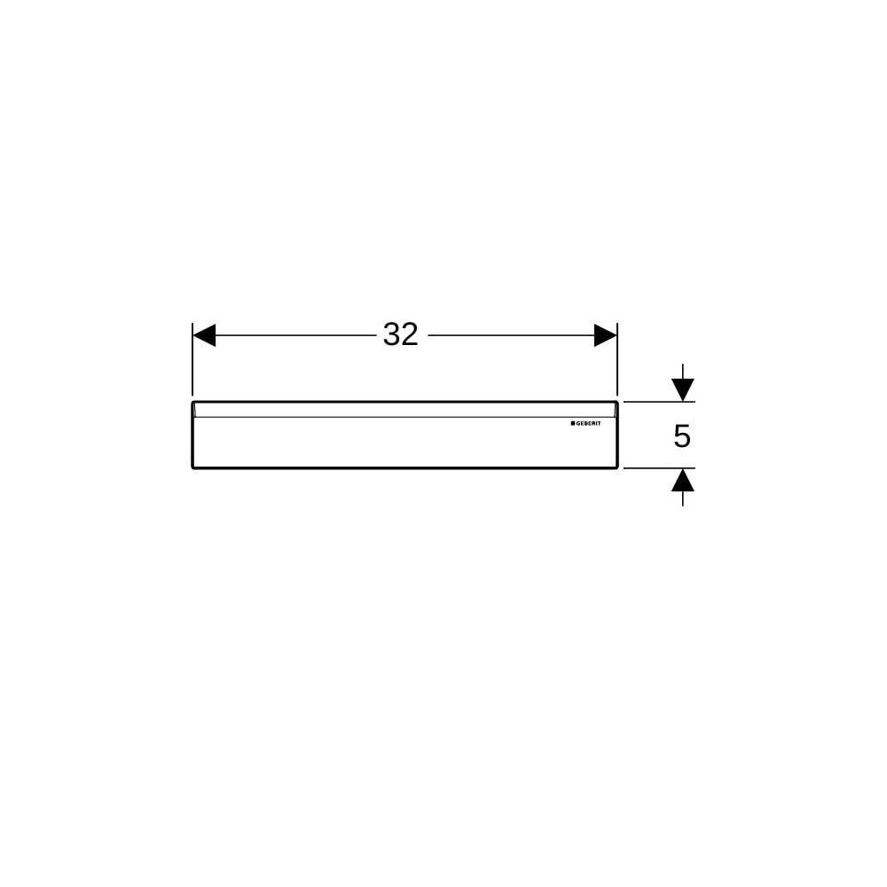 Geberit Fertigbauset für CleanWall Wandablauf, 32x5cm, Kunststoff, Mattschwarz