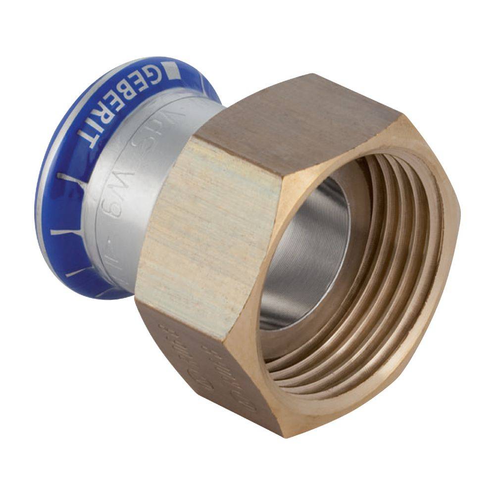 Geberit GE Mapress, Edelstahl, Uebergang mit UeWM aus Messing, d35mm x G1 1/2, 1 Stk.