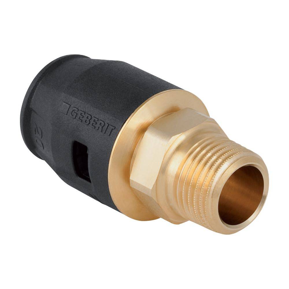 Geberit GE PushFit, Übergang, AG, Messing, d25mm, R3/4, 10 Stk.