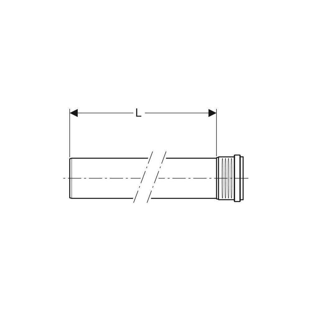 Geberit Silent-PP Rohr mit Muffe Außendurchmesser 110mm, Länge 25cm, 390501141