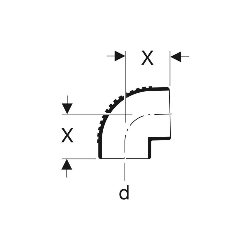 Geberit GE Silent-db20, Anschlusswinkel, 88,5 Gr., D90mm, 1 Stk.