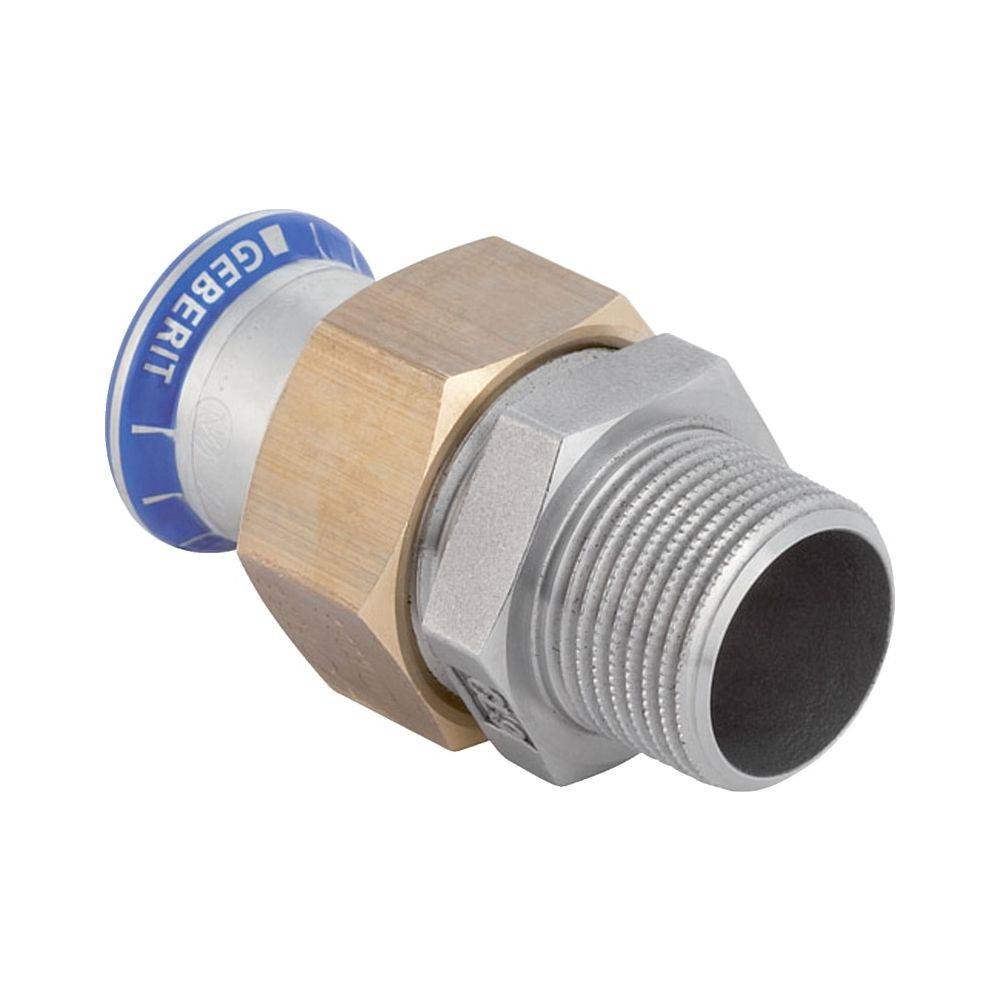 Geberit Mapress Edelstahl Übergangsverschraubung mit Außengewinde D 28mm, R 1"