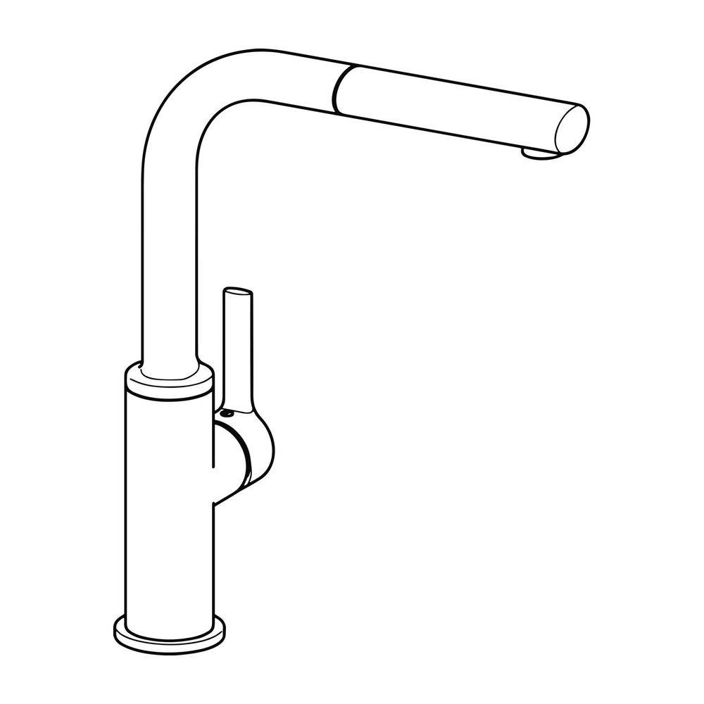 Hansa Ronda Einhebelmischer Küchenarmatur 5491 Ausladung 217mm DN15 Chrom