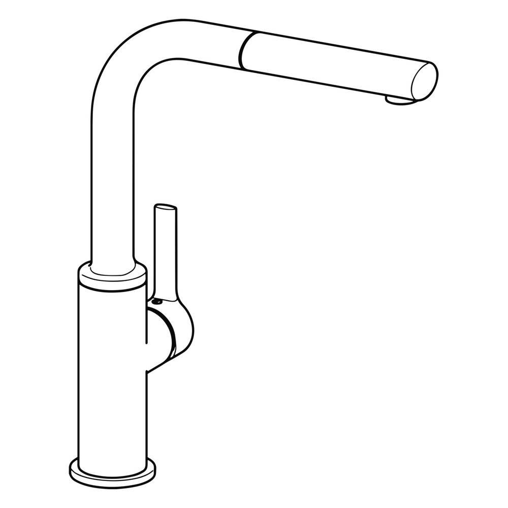 Hansa Ronda Einhebel-Küchenarmatur, Ausladung 217mm, DN 15, Chrom, 54912273