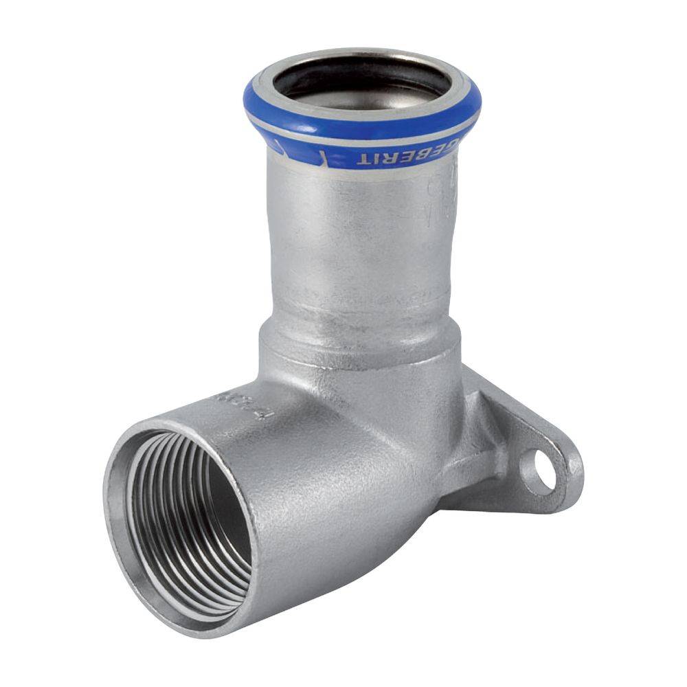 Geberit Edelstahl-Anschlusswinkel Mapress, 90°, Ø22mm x Rp1/2", Press x Innengewinde, 1 Stk.
