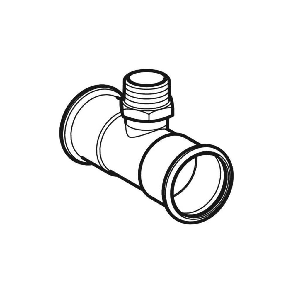 Geberit T-Stück Mapress Edelstahl, Ø28mm x R1", Außengewinde, Pressmuffen, Edelstahl 1.4401, 1 Stk.