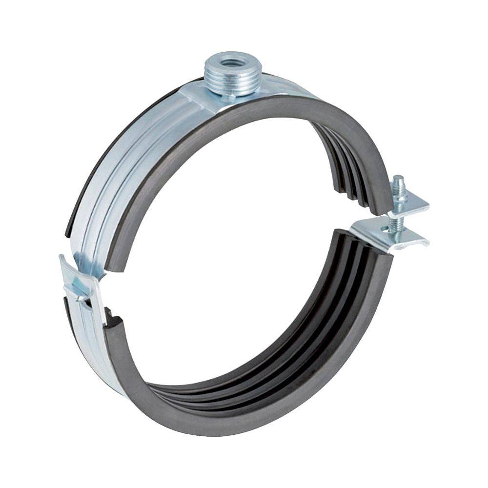 Geberit Rohrschelle Silent-db20, Ø63mm, gedämmt, Gewindemuffe M10/G1/2", Stahl, 1 Stk.