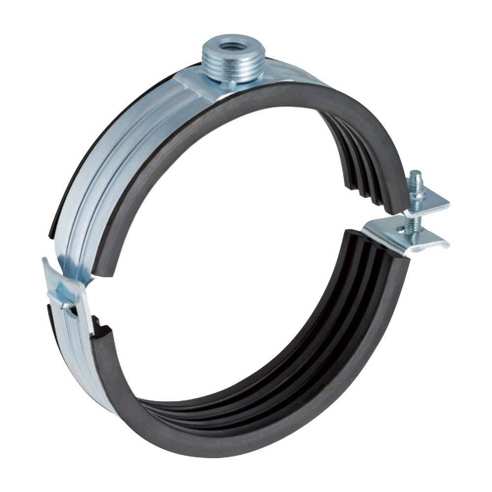 Geberit Rohrschelle Silent-db20, Ø63mm, gedämmt, Gewindemuffe M10/G1/2", Stahl, 1 Stk.
