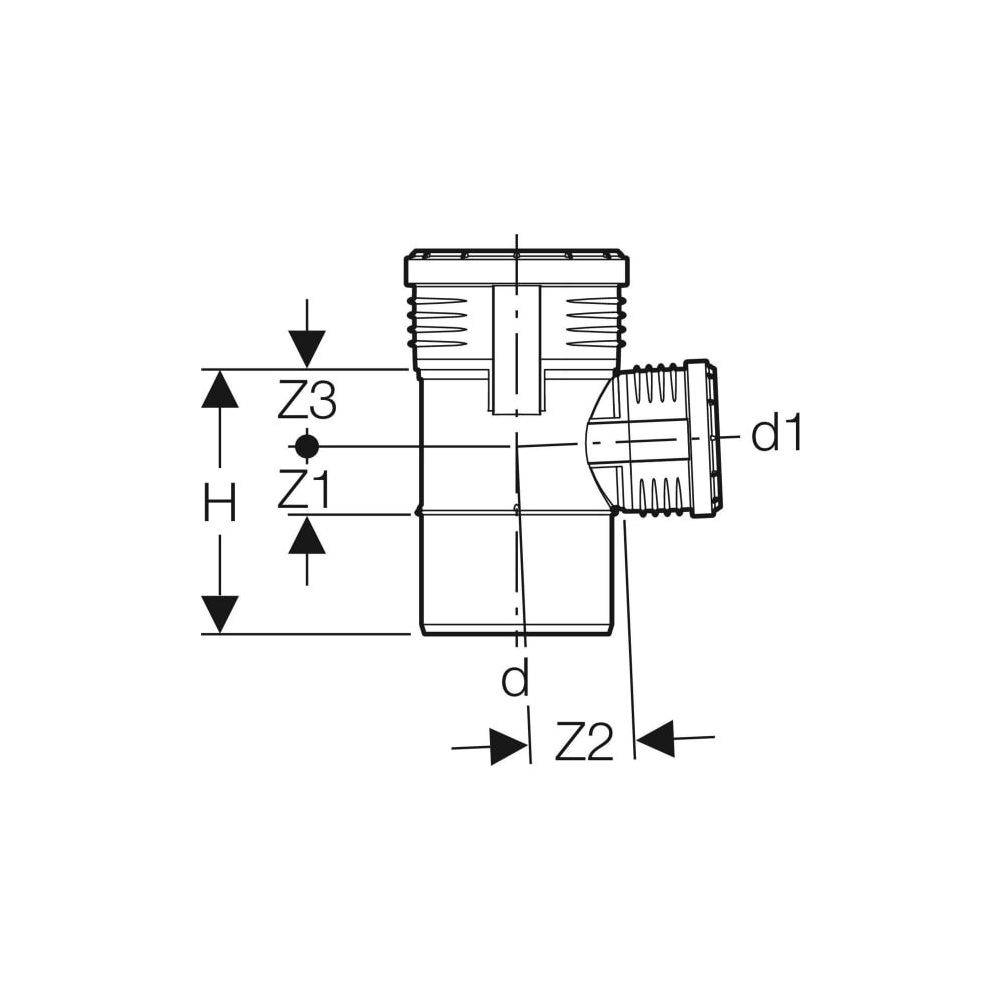GEBERIT Geberit Abzweig DN 90/50 87 Grad Silent-PP d90/50 mit Muffen