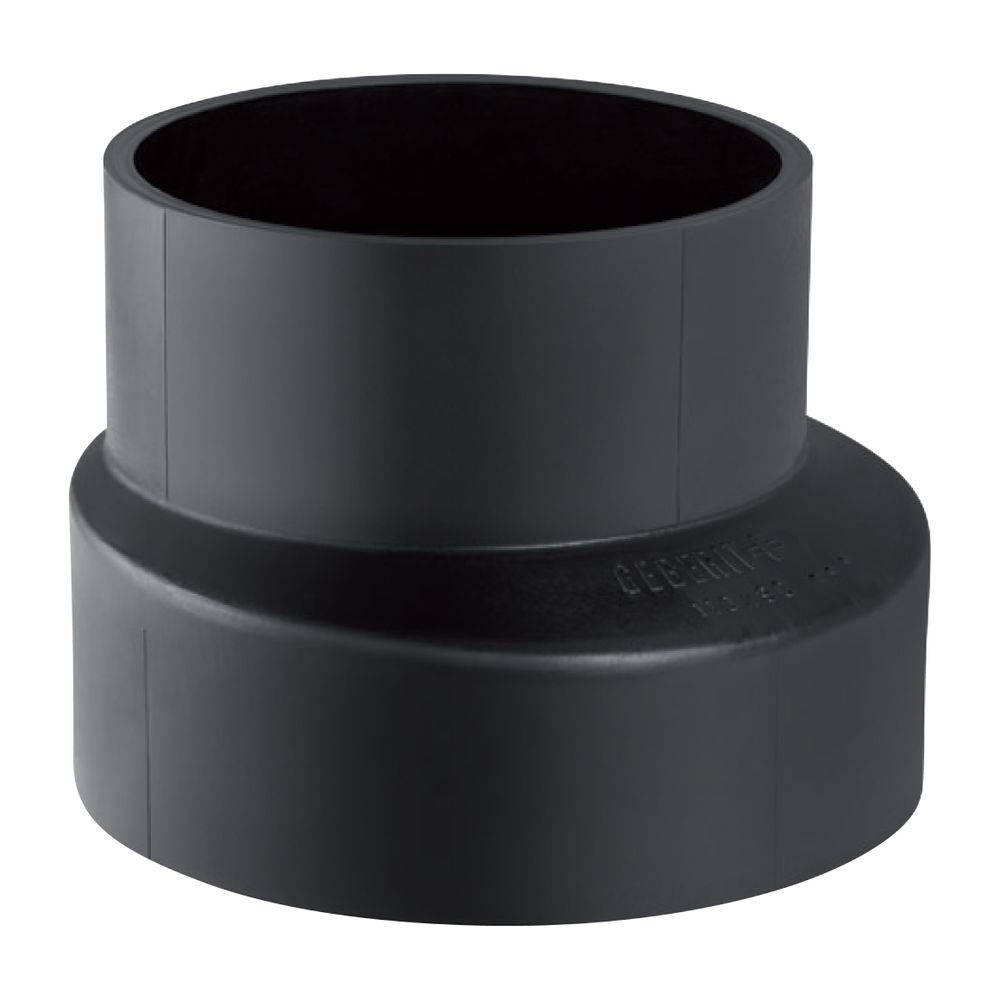 Geberit PE Reduktion exzentrisch, 110/50mm, PE-HD, Schwarz, 367561161