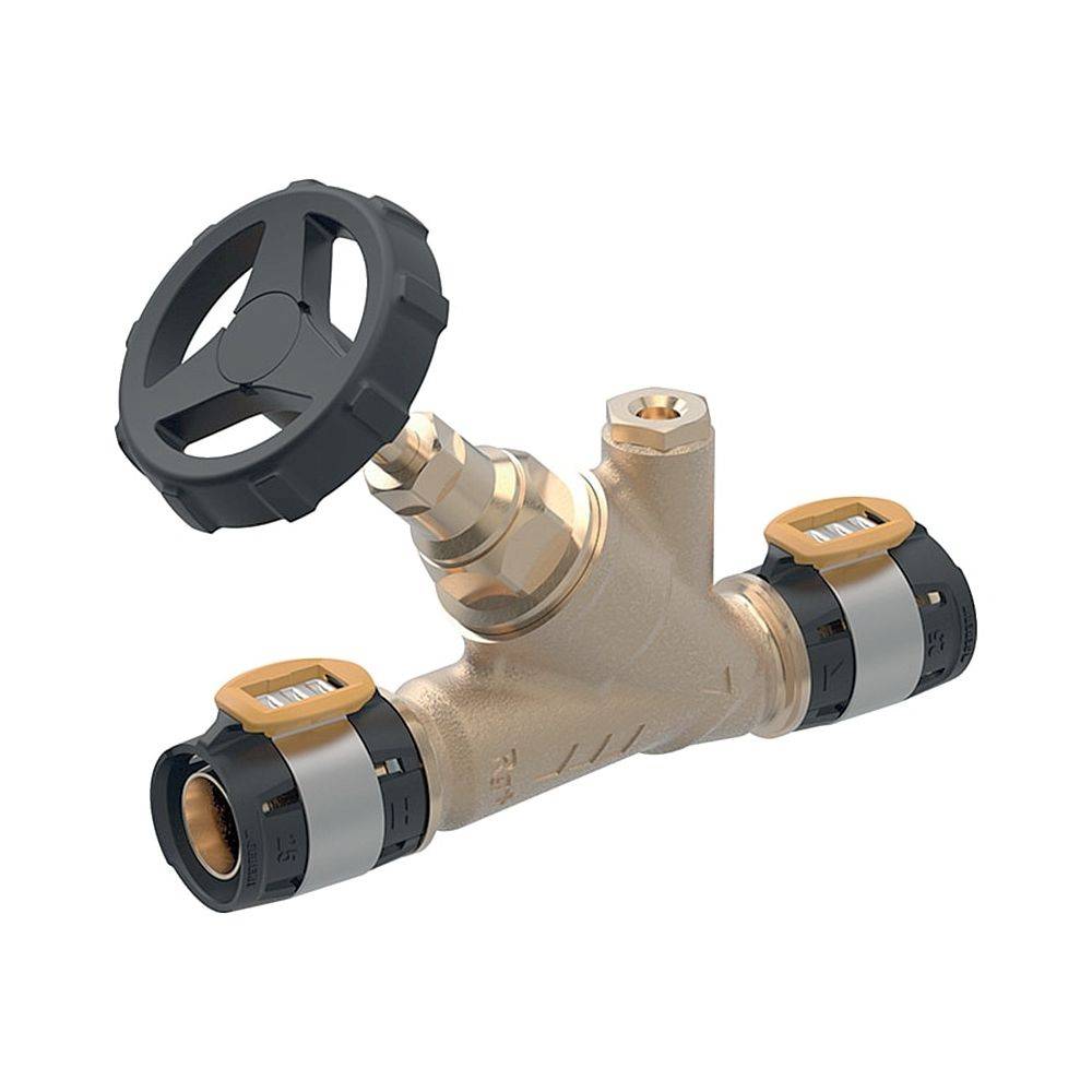 Geberit Schrägsitz-Absperrventil FlowFit, DN 40, 50mm, CuSn4Zn2PS, 619835001