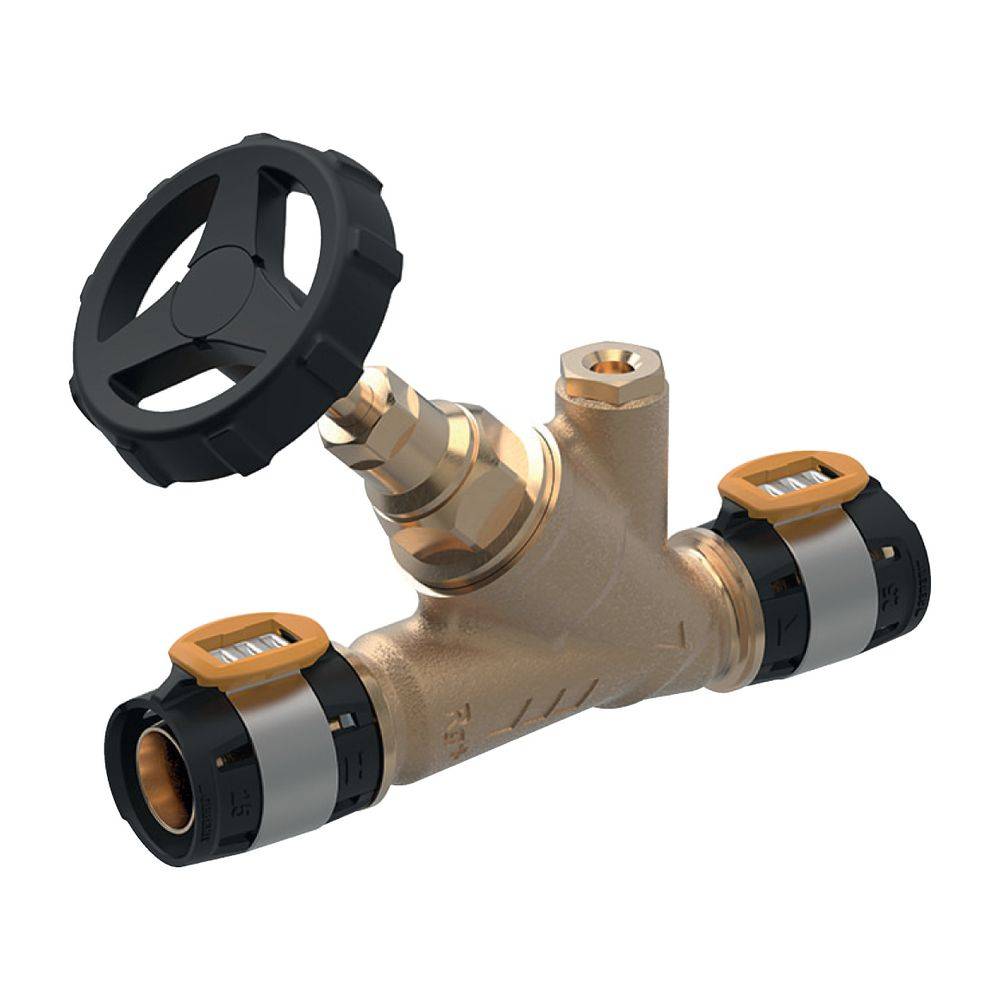 Geberit Schrägsitz-Absperrventil FlowFit, DN 40, 50mm, CuSn4Zn2PS, 619835001