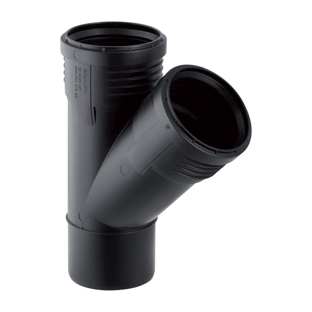 GEBERIT Geberit Abzweig DN 70/70 45 Grad Silent-PP d75/75 mit Muffen