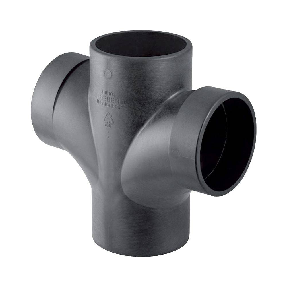 Geberit GE Silent-db20, Bogenabzweiger, zweifach, 88,5/180°, DN 110/110 mm, 1 Stk.