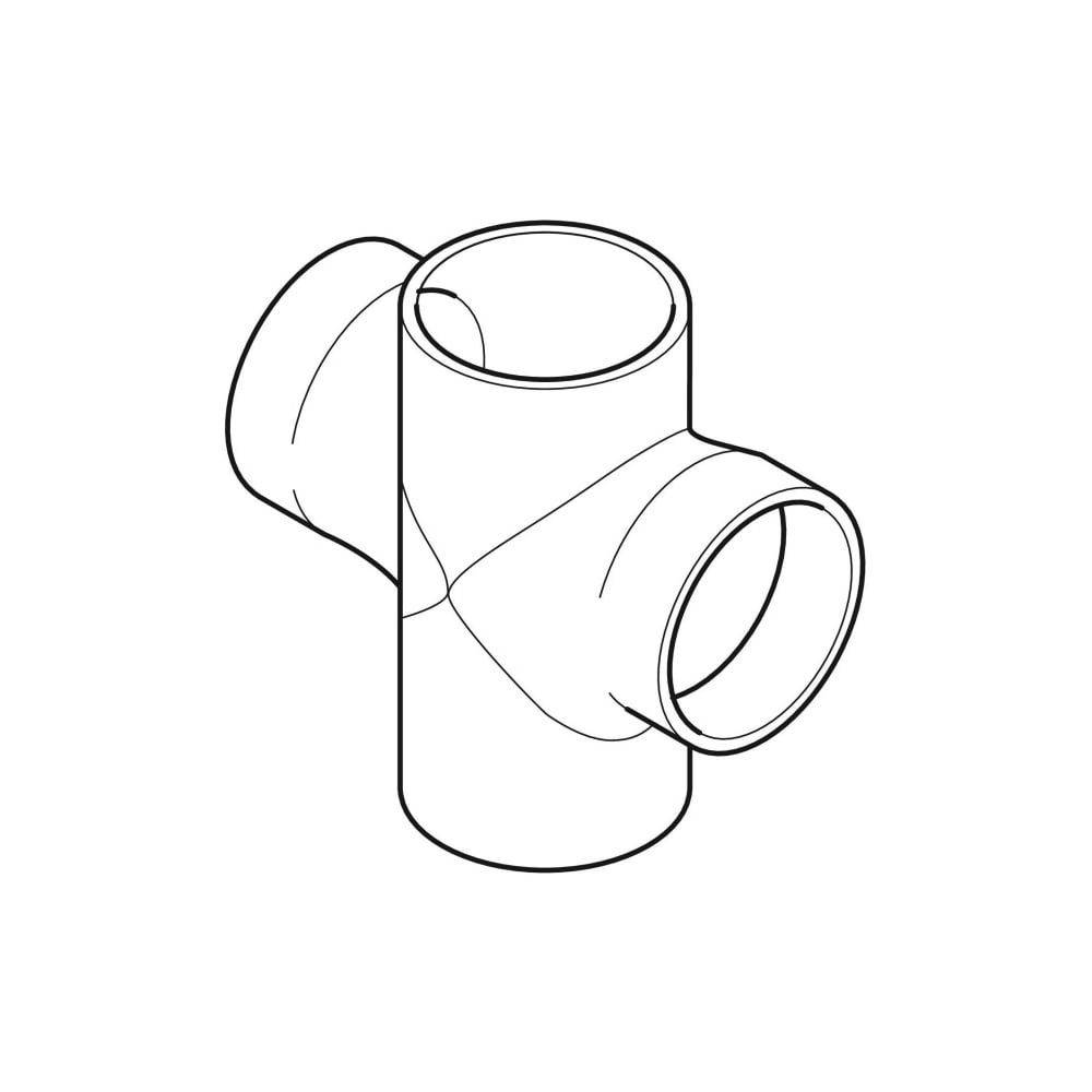 Geberit GE Silent-db20, Bogenabzweiger, zweifach, 88,5/180°, DN 110/110 mm, 1 Stk.