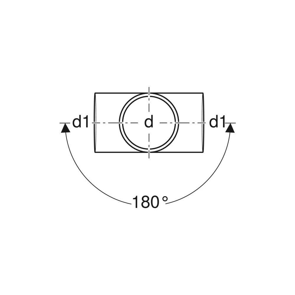 Geberit GE Silent-db20, Bogenabzweiger, zweifach, 88,5/180°, DN 110/110 mm, 1 Stk.