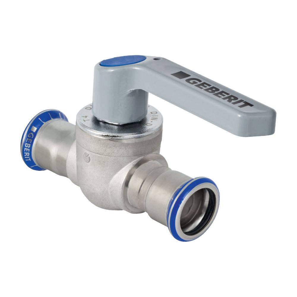 Geberit Mapress Edelstahl Kugelhahn mit Betätigungshebel Außendurchmesser 54mm, 10 bar