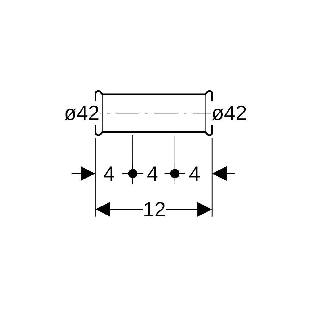 Geberit GE Mapress Thermoschiebemuffe, d42mm, NPW, 1 Stk.