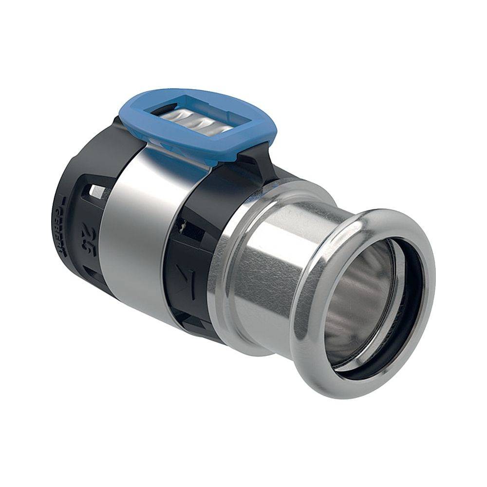 Geberit GE FlowFit Übergang, Mapress Edelstahl, mit Pressmuffe, d20 x 22mm, 1 Stk.
