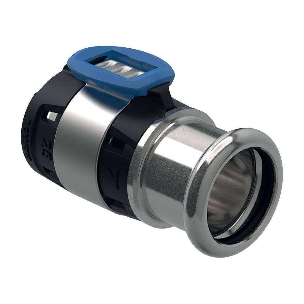 Geberit GE FlowFit Übergang, Mapress Edelstahl, mit Pressmuffe, d40 x 35mm, 1 Stk.