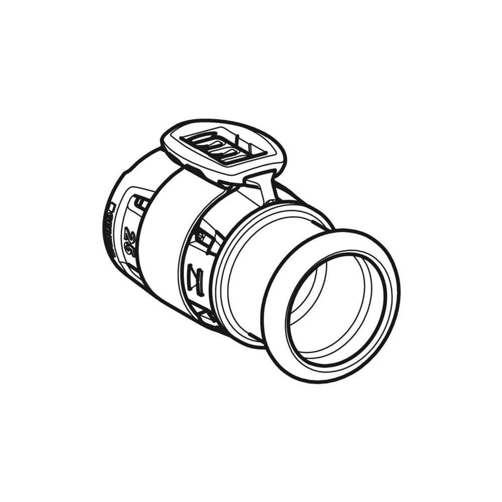 Geberit GE FlowFit Übergang, Mapress Edelstahl, mit Pressmuffe, d40 x 35mm, 1 Stk.